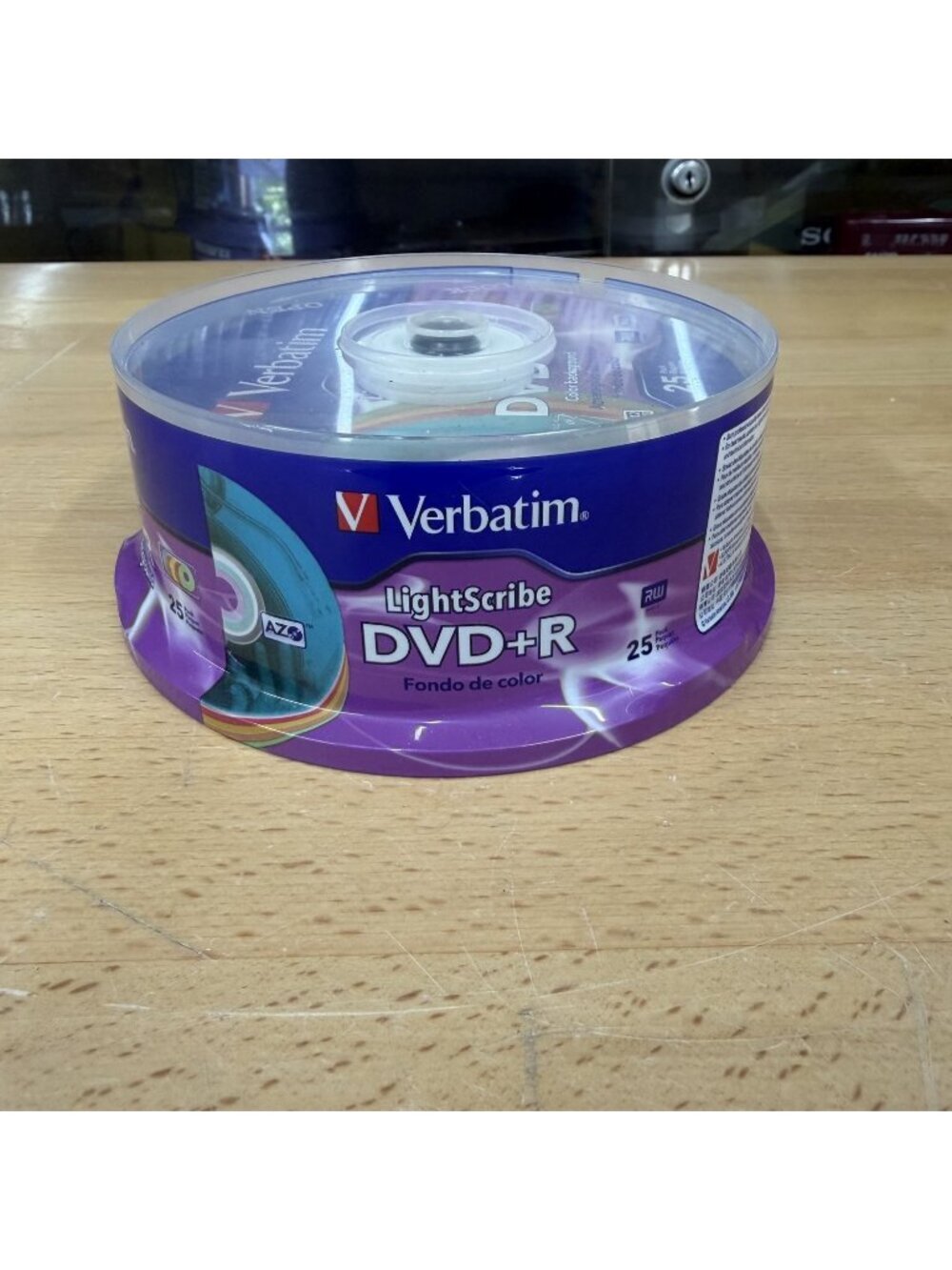 Verbatim Light Scribe Color Background Dvd+r 25 Pack Spindle New